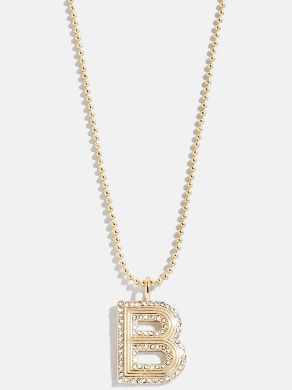 NWOT Baublebar Arianna Initial Pendant Necklace Gold Initial (B) MRSP $40